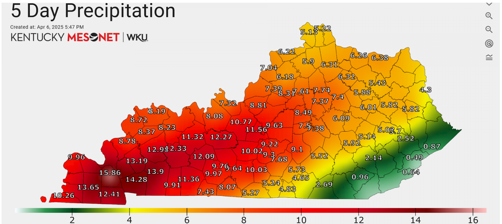 rainfall map